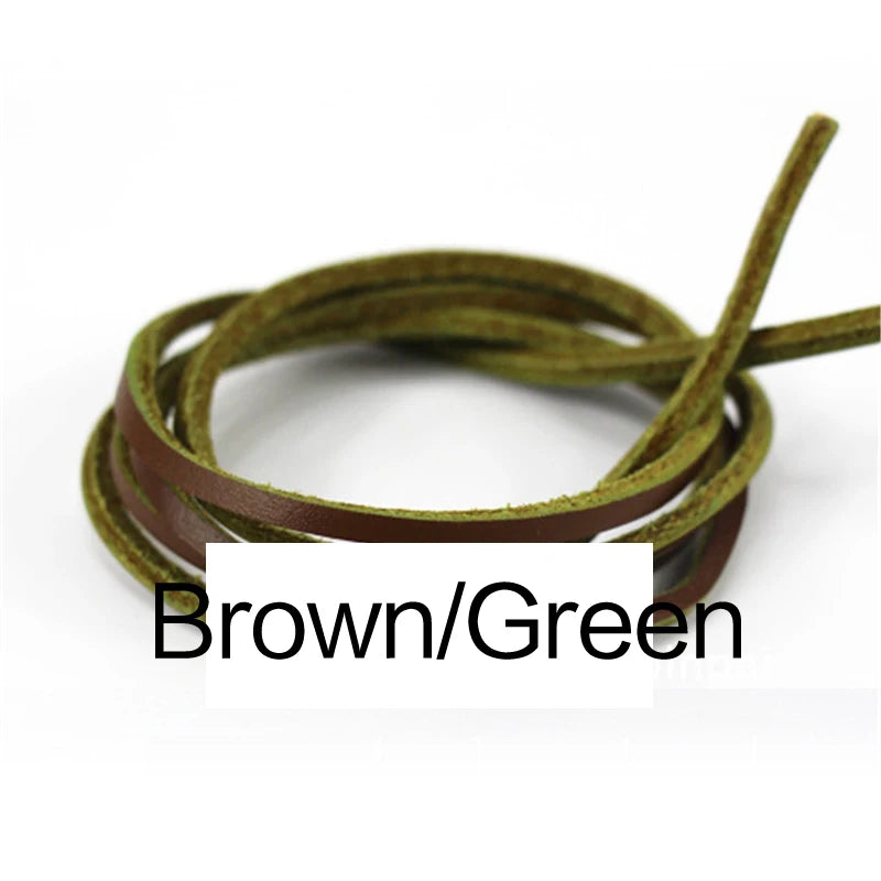 1 Pair 80cm-180cm Genuine Leather shoelaces Of Rawhide Leather Shoelaces Shoestrings Boot Shoe Laces wholesale drop shipping