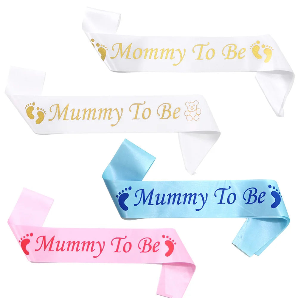 Mum Mummy To Be Baby Shower Boy Girl Newborn Party Decoration Supplies Daddy To Be Gender Reveal Party Decoration Etiquette Belt