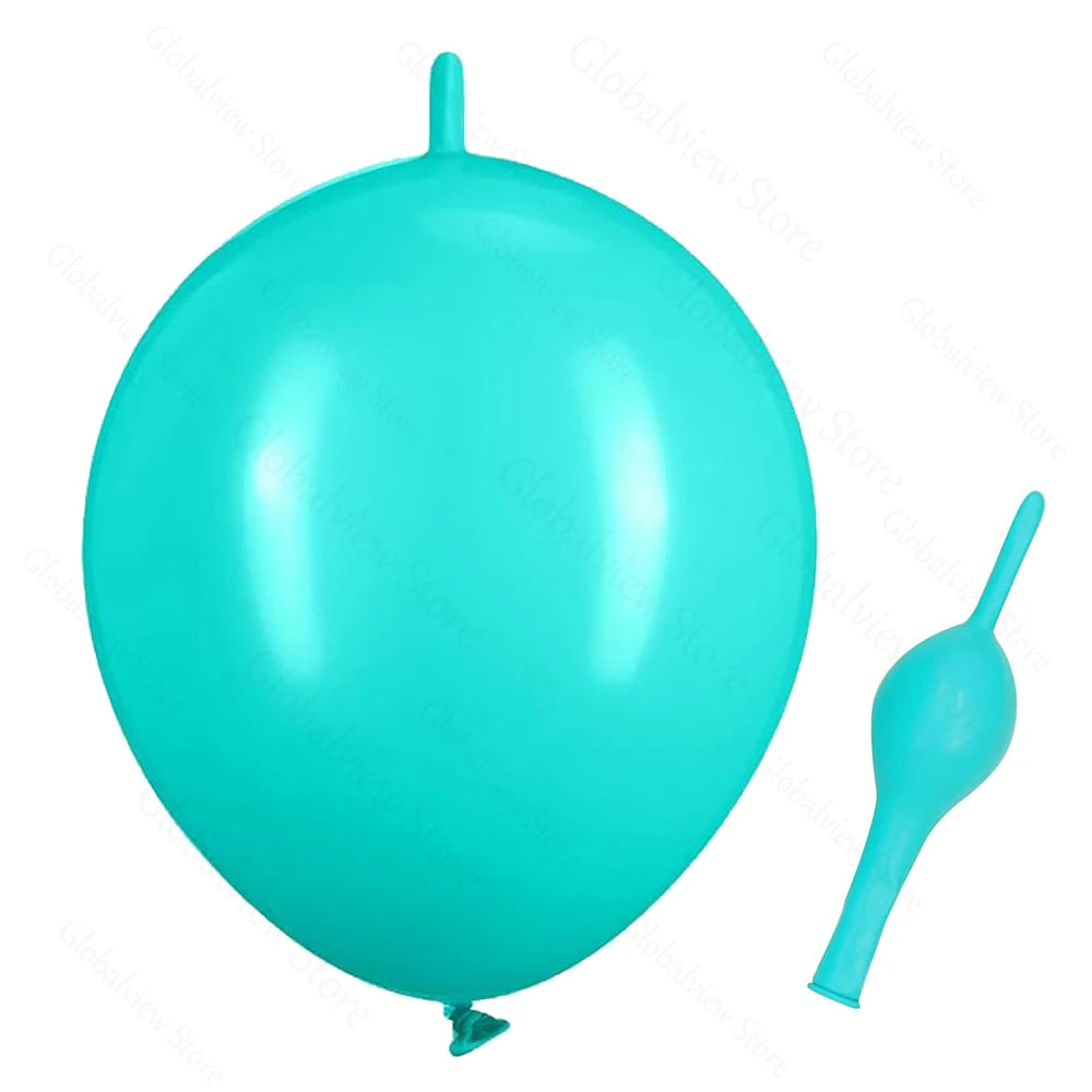 50/30/10Pcs Link Balloon Linking Balloons 6/12inch Metallic Chrome Latex Balloons for Birthday Christmas Wedding Party Decor