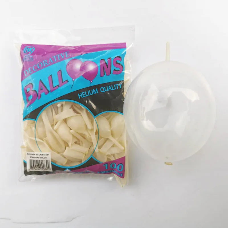 BK6 Inch Tail Latex Balloon Connection Decoration Balloon Wedding Party Decoration Birthday Anniversary