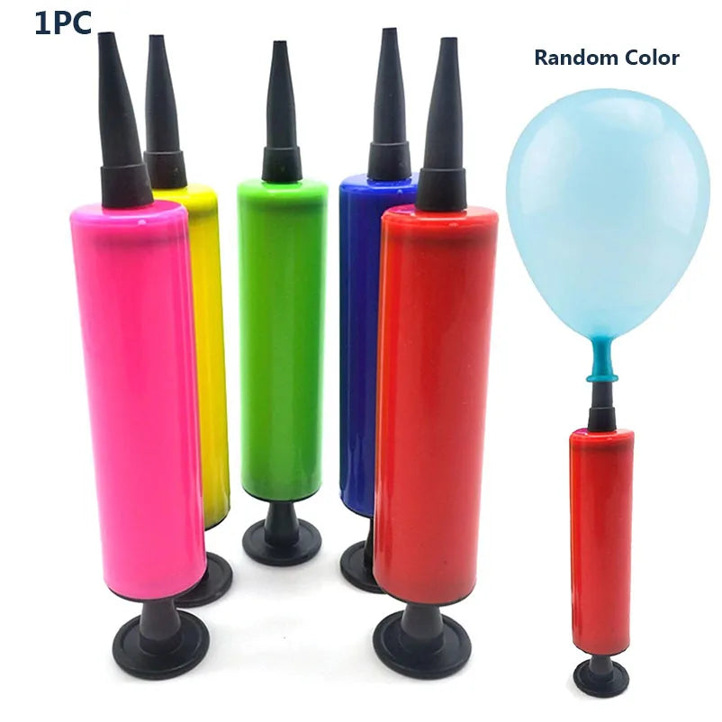 1PC Balloon Pump Balloon Inflator Hand Push Air Pump Wedding Birthday Party Kids Baby Shower Balloon Accessories Tools