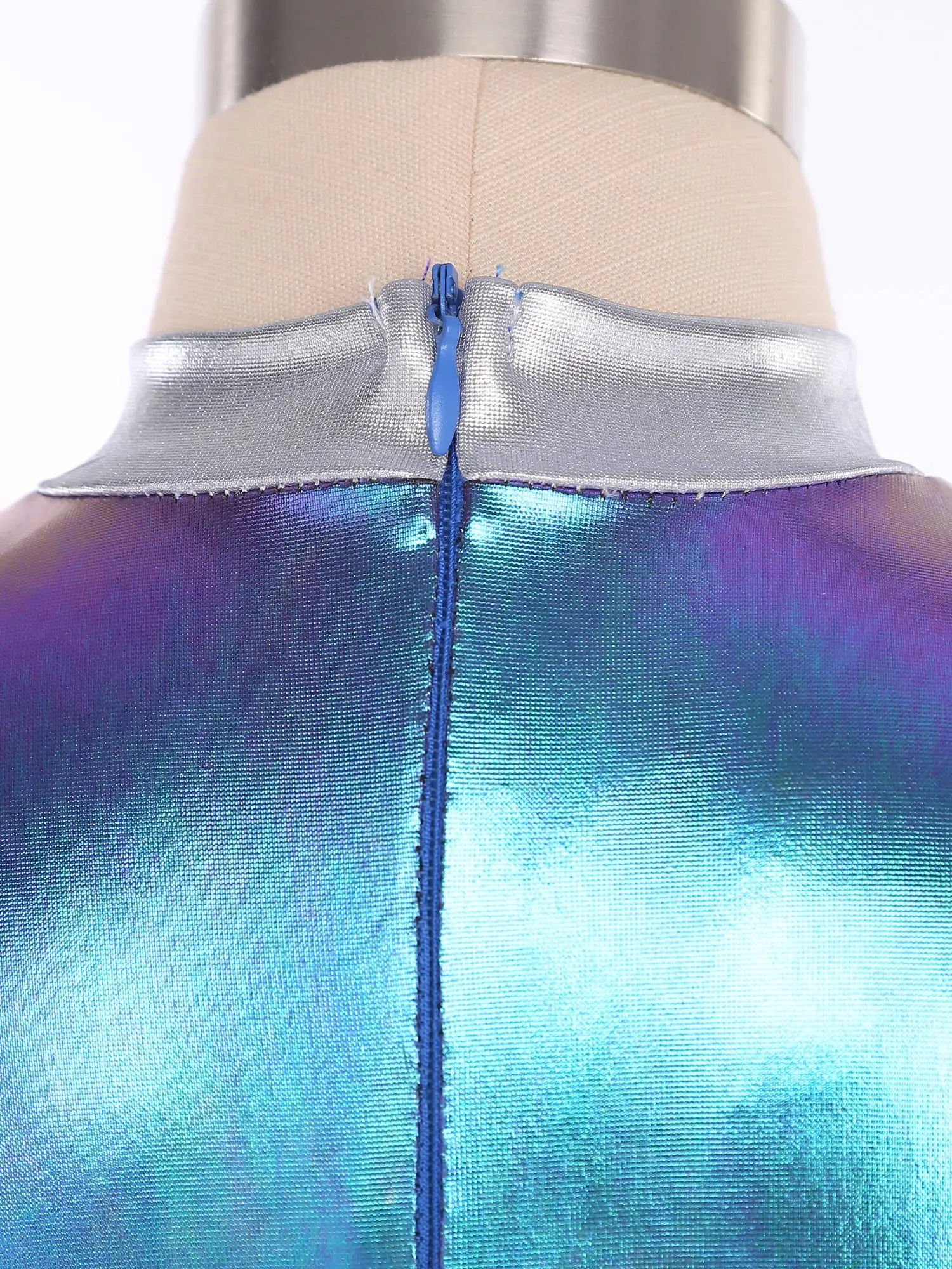 Kids Alien Cosplay Halloween Costume Shiny Bodysuit Astronaut Tech Theme Party Outfit Role Play Jumpsuit Astronaut Dress Up