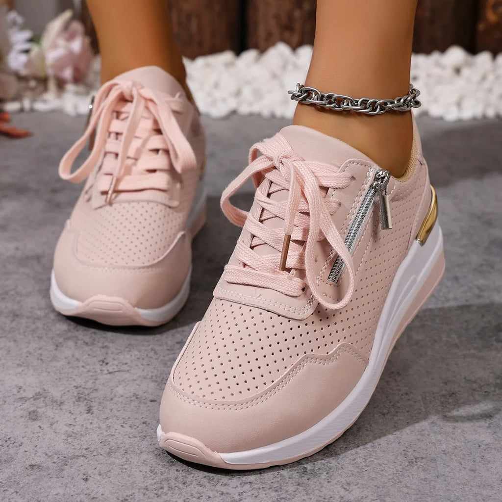 Brand Designer sneakers 2025 New Women Casual Shoes Height Increasing Sport Wedge Shoes Air Cushion Comfortable Sneakers