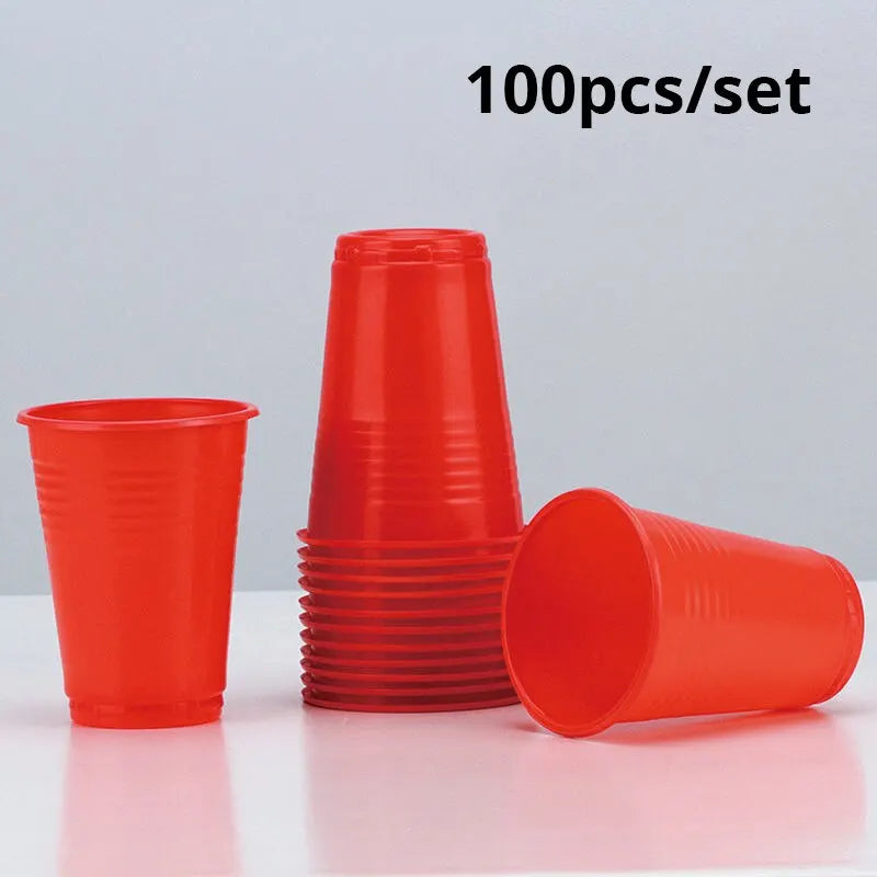 100pcs Disposable Plastic Cups Everyday Use Sturdy Plastic Party Cups For All Occasions Available In Many Color Party Supplies