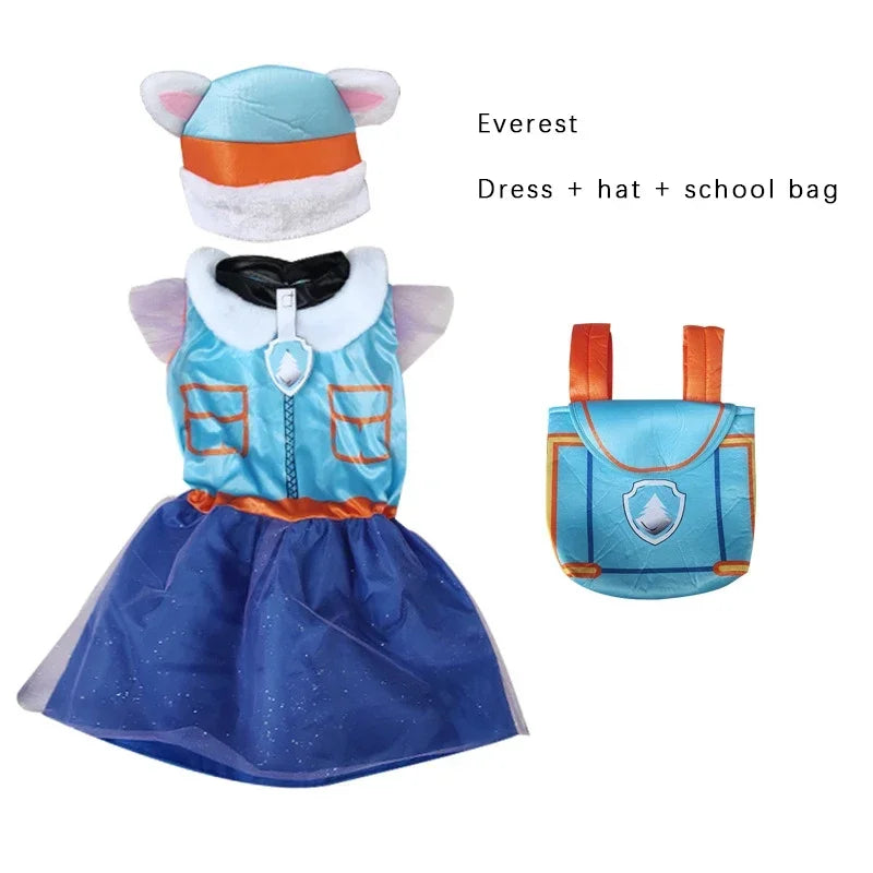Anime Dog Patrol Kids Tops Pants Backpack Hat Marshall Chase Skye Zuma Rubble Children Patrol Uniforms Halloween Cosplay Costume