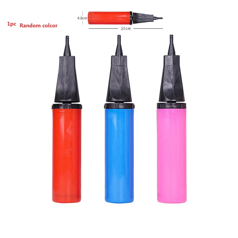 1PC Balloon Pump Balloon Inflator Hand Push Air Pump Wedding Birthday Party Kids Baby Shower Balloon Accessories Tools