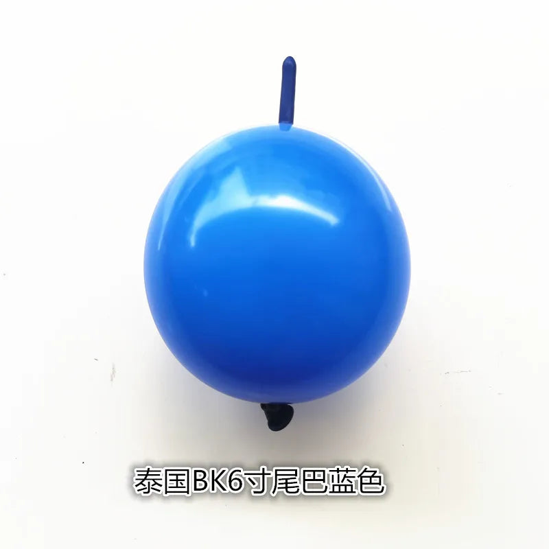 BK6 Inch Tail Latex Balloon Connection Decoration Balloon Wedding Party Decoration Birthday Anniversary