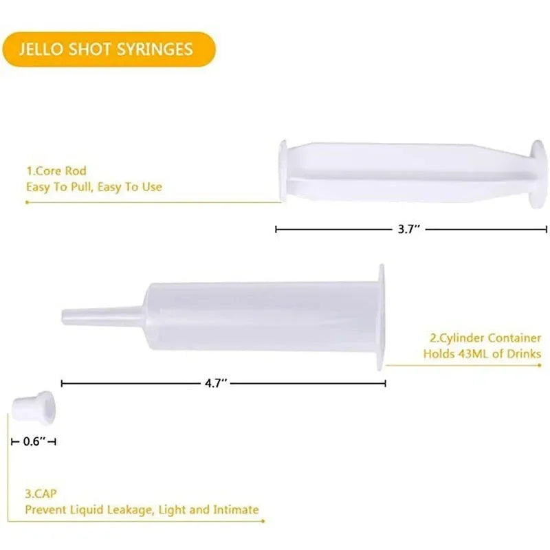 30pcs Party 60ml Shot Syringe Plastic   Jello Glasses or Cups Juice  Thanksgiving  Bar Props  Toys    Birthday  Wedding Festival