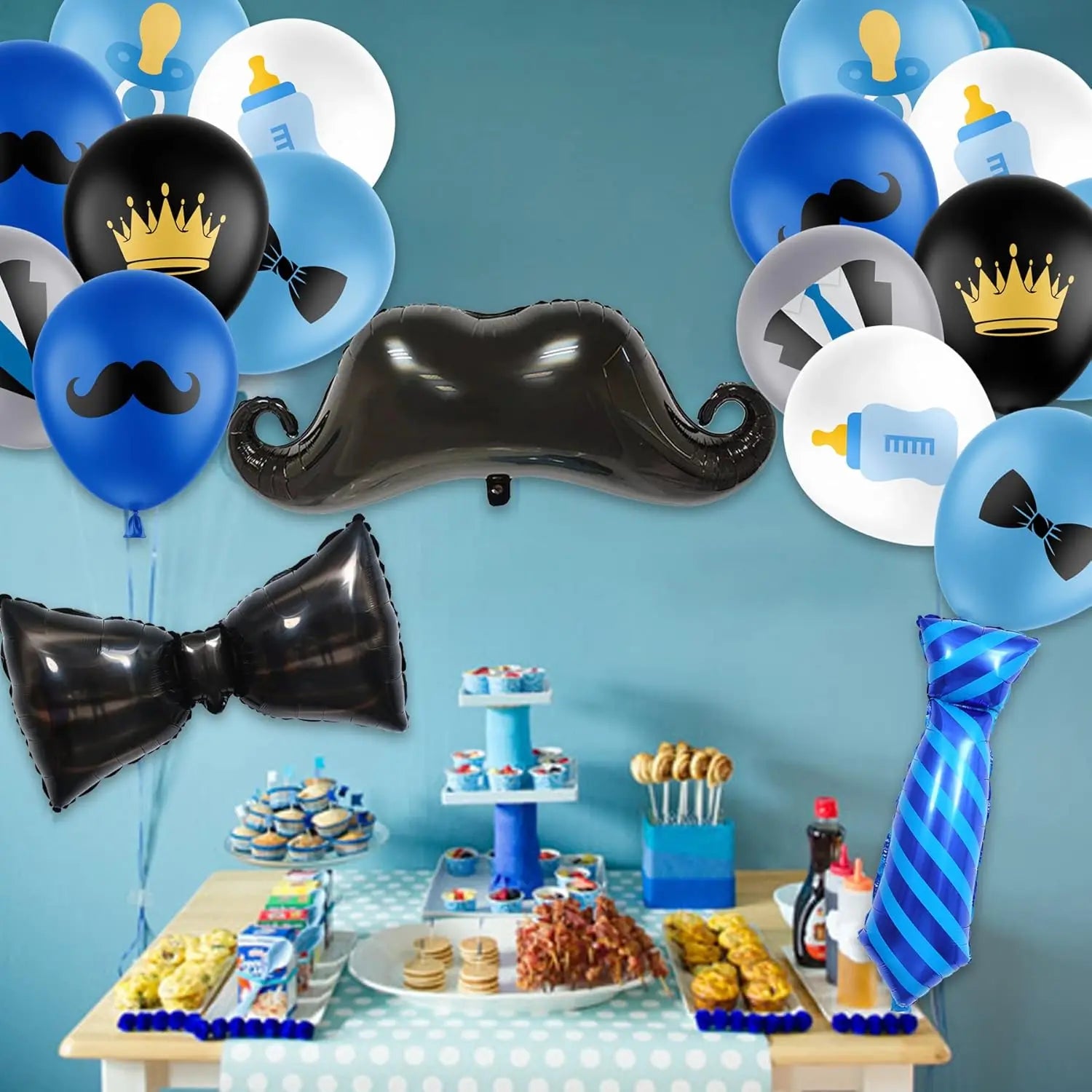 Baby Boy Balloons Boss Boy Balloons for Boys Birthday Baby Shower Party Decorations