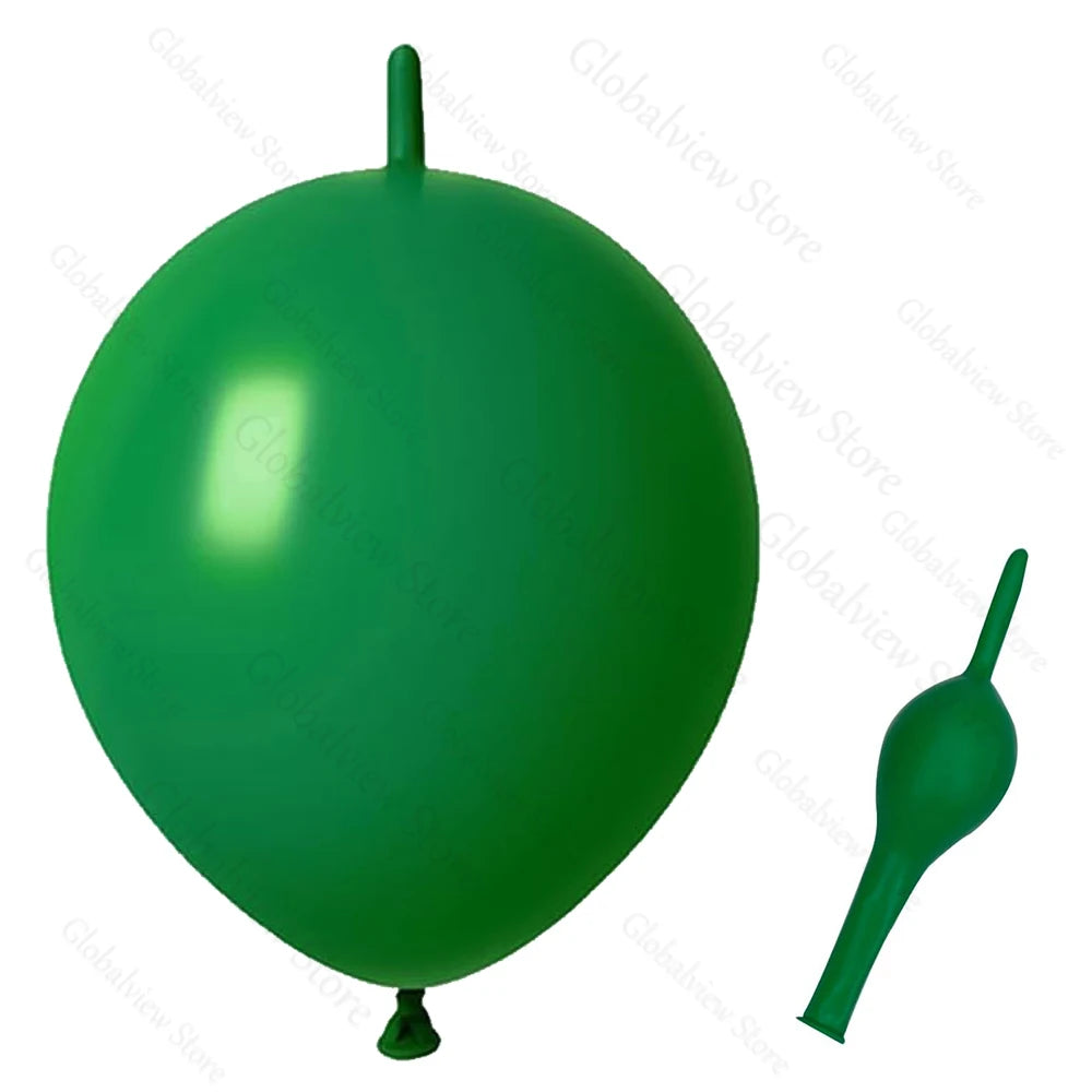 50/30/10Pcs Link Balloon Linking Balloons 6/12inch Metallic Chrome Latex Balloons for Birthday Christmas Wedding Party Decor