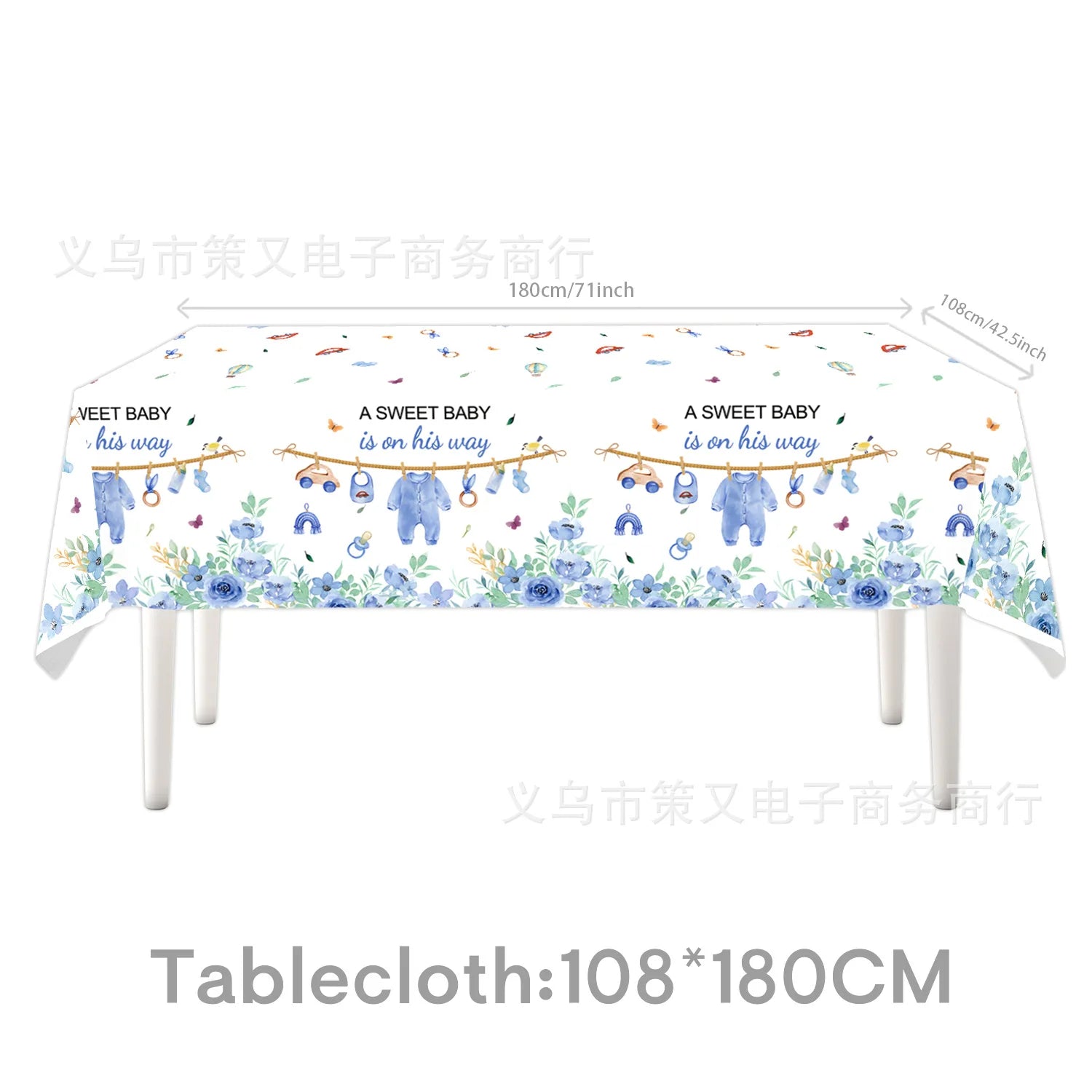 Baby Shower Decorations for Boy Blue Baby Boy Banner Balloons Hanging Swirls Decors Cake Toppers Baby Boy Shower Party Supplies