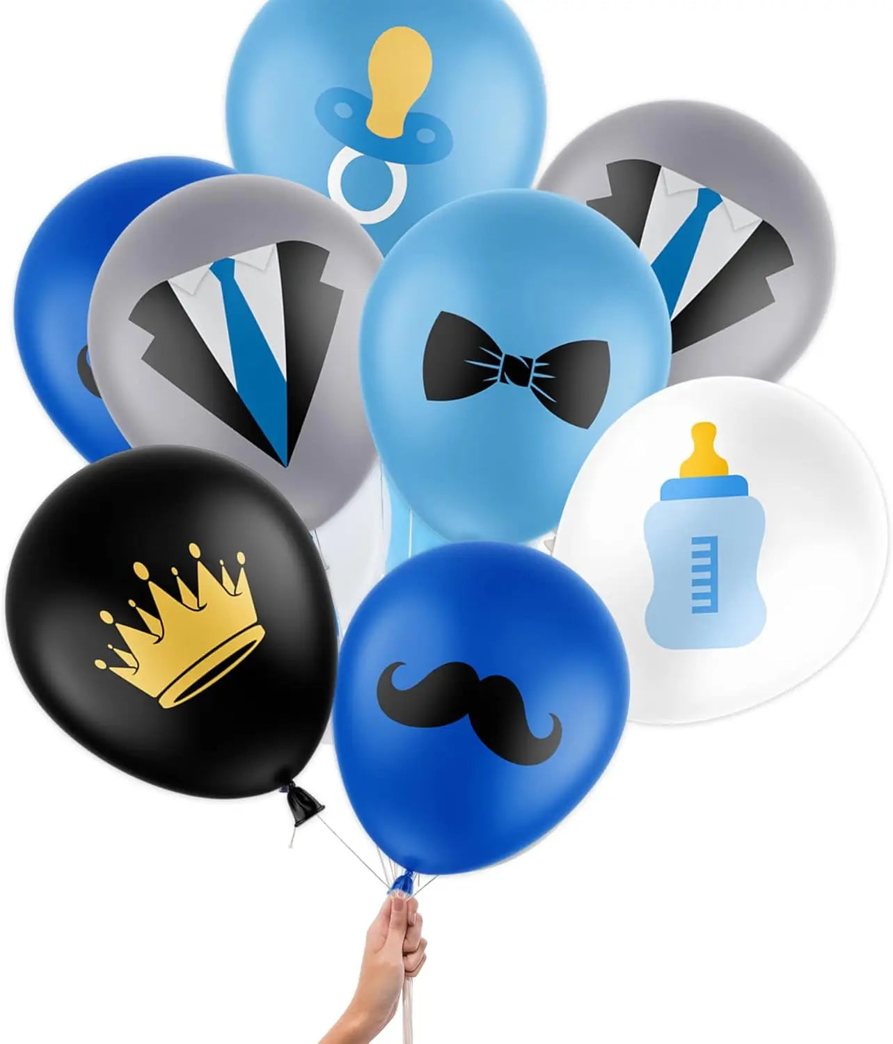 Baby Boy Balloons Boss Boy Balloons for Boys Birthday Baby Shower Party Decorations