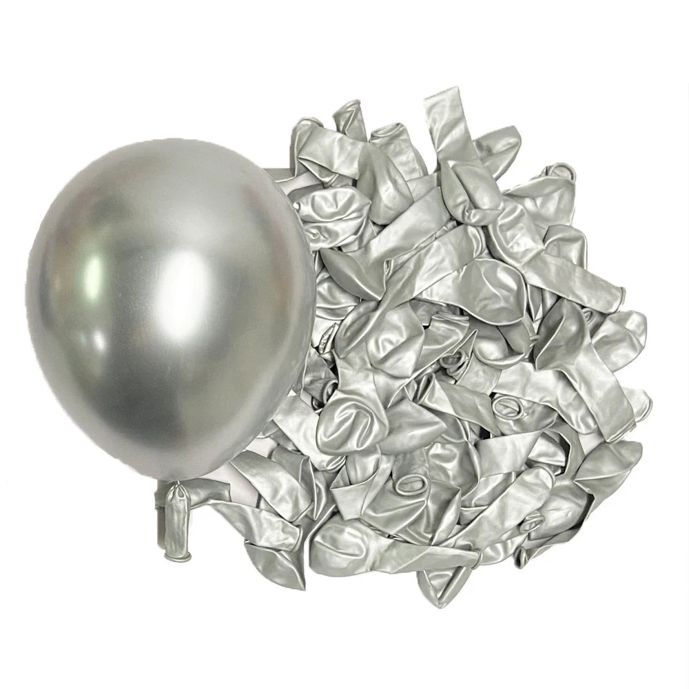 50/100Pcs Metal Balloons 5/10/12/18inch Rose Gold Metalli Silver Chrome Gold Latex Balloons Birthdays Wedding Christmas Decor