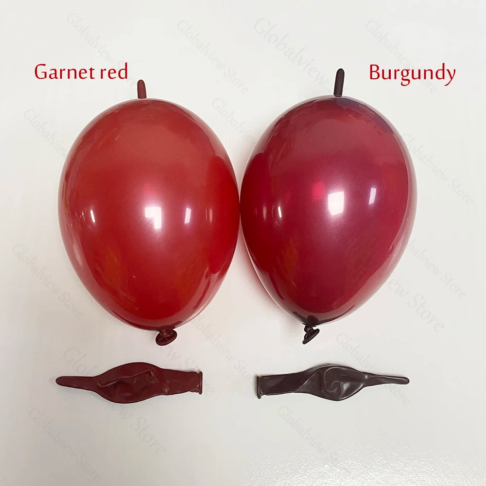 50/30/10Pcs Link Balloon Linking Balloons 6/12inch Metallic Chrome Latex Balloons for Birthday Christmas Wedding Party Decor