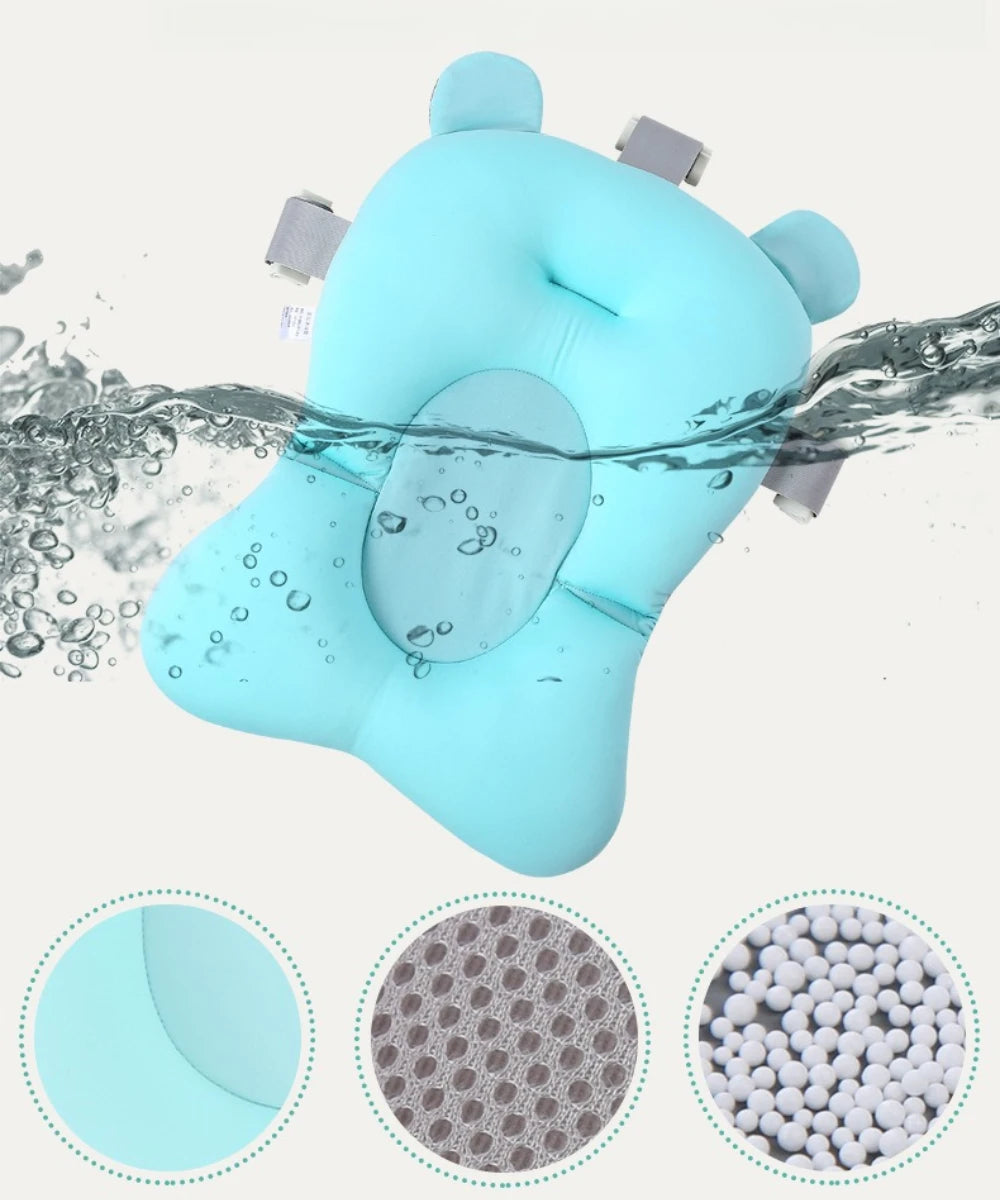 Baby Shower Lying Down Stand Newborn Baby Bath Net Bathtub Sponge Suspended Bath Pad Universal Mesh Bag Does Not Include Basin