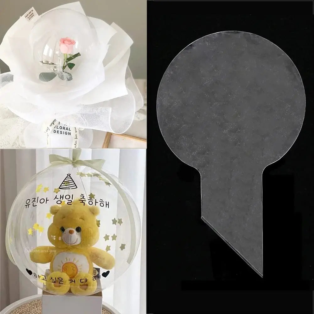 Giant Clear Bobo Balloons Large Transparent PVC Bubble Balloons Wide Mouth Design to Stuffing Snacks Dolls Gifts Bobo Ballon