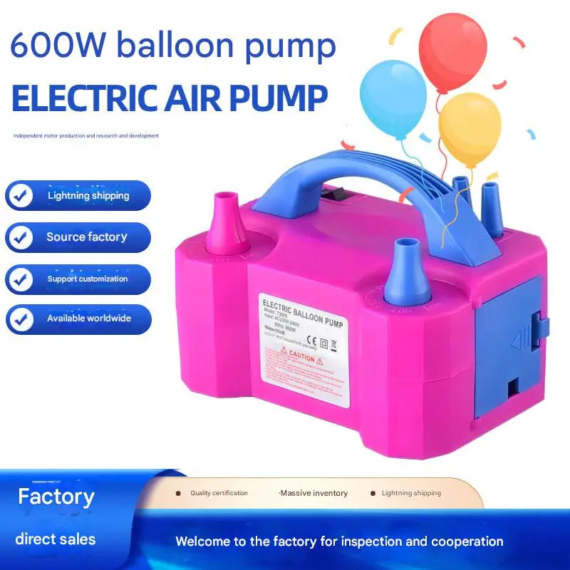 Balloon Party Electric Blowing Machine Birthday Party Balloon Accessories Banquet Atmosphere Double hole Automatic Inflator