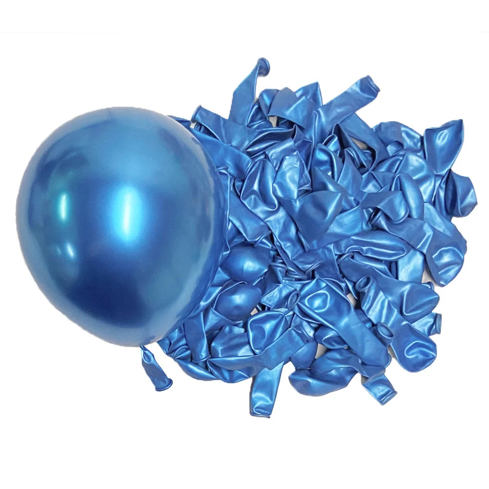 50/100Pcs Metal Balloons 5/10/12/18inch Rose Gold Metalli Silver Chrome Gold Latex Balloons Birthdays Wedding Christmas Decor