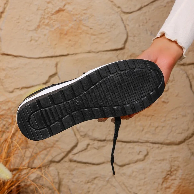 2025 Women Vulcanized Casual Platform Ladies Lightweight Sneakers Tennis Female Women Sneakers Lace-Up Wedge Sport New Shoes