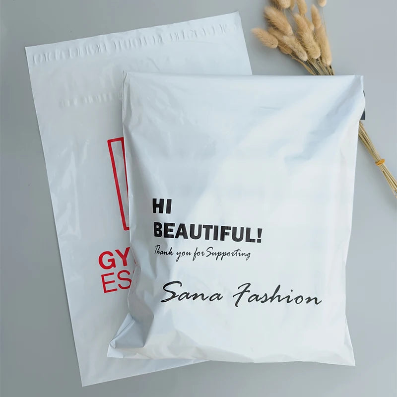 50pcs/Lot Plastic Mailer Envelope Bags Poly Shipping Mailing Colorful Packaging Parcel Storage Custom Logo Brand Mailer Envelope