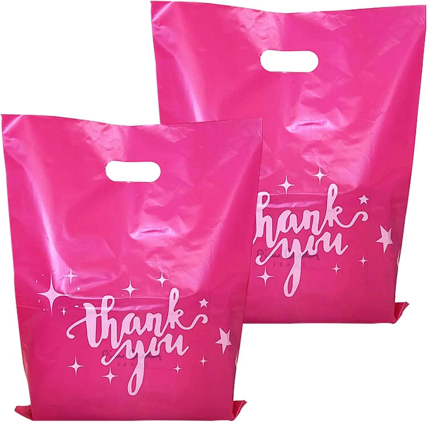 12/30/60/100 pieces durable plastic bag with handle-small business, retail store, boutique, gift, shopping promotion party