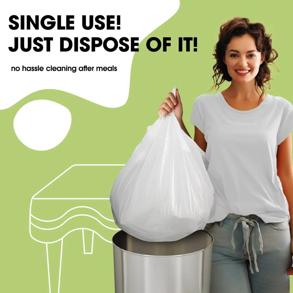 Plastic tablecloth disposable - 8 packs, tablecloth for rewinding tables, 54 "x108" decorative tablecloth, suitable for parties