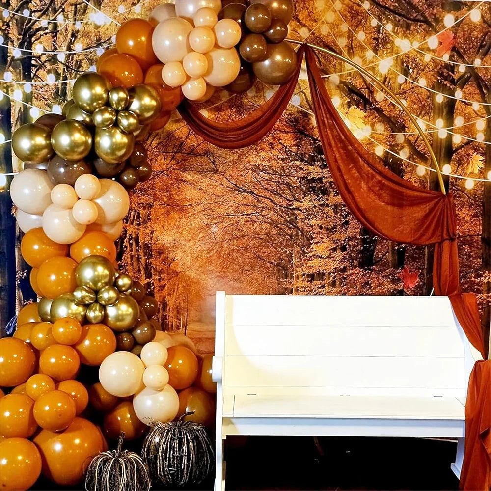 10/20/30/50pcs 10/12inch Orange Latex Balloons Brown Red Balloon Wedding Fall Decorations Birthday Christmas Party Baby Shower