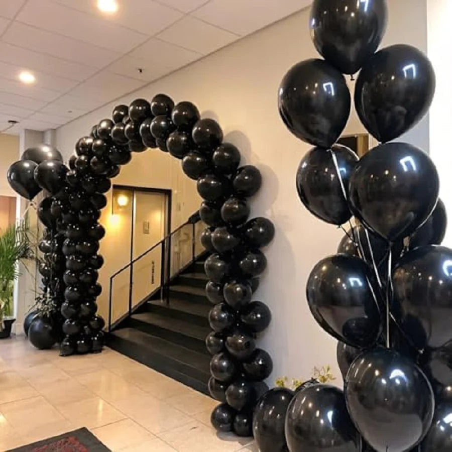 52Pcs Balloons Rainbow Set 12 Inch BlackColors Kids Birthday Party Decoration Accessory