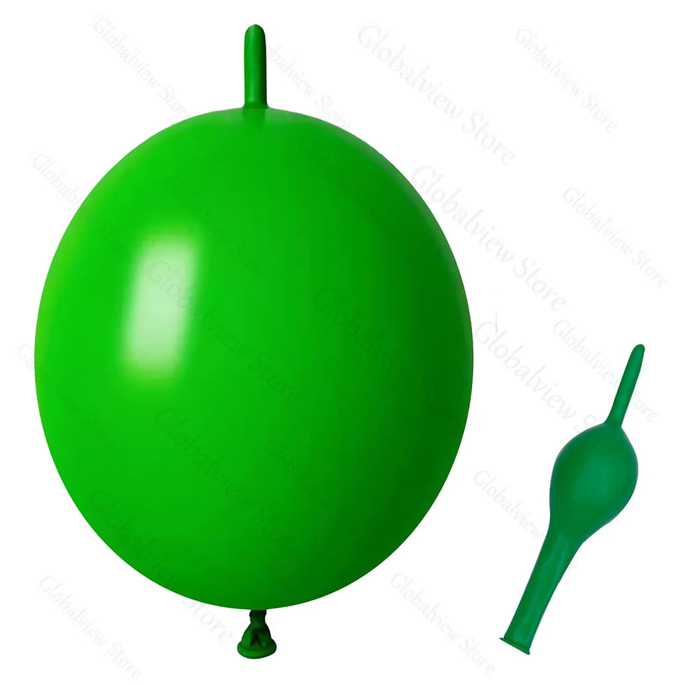 50/30/10Pcs Link Balloon Linking Balloons 6/12inch Metallic Chrome Latex Balloons for Birthday Christmas Wedding Party Decor