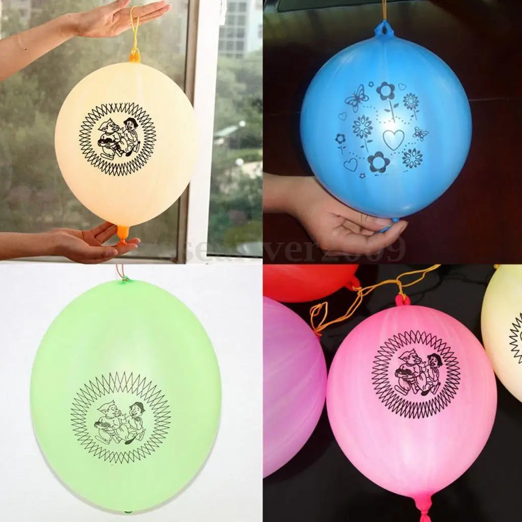 50pcs Large Punch Ball Balloons with Elastic Party Bag Fillers Kids Toys