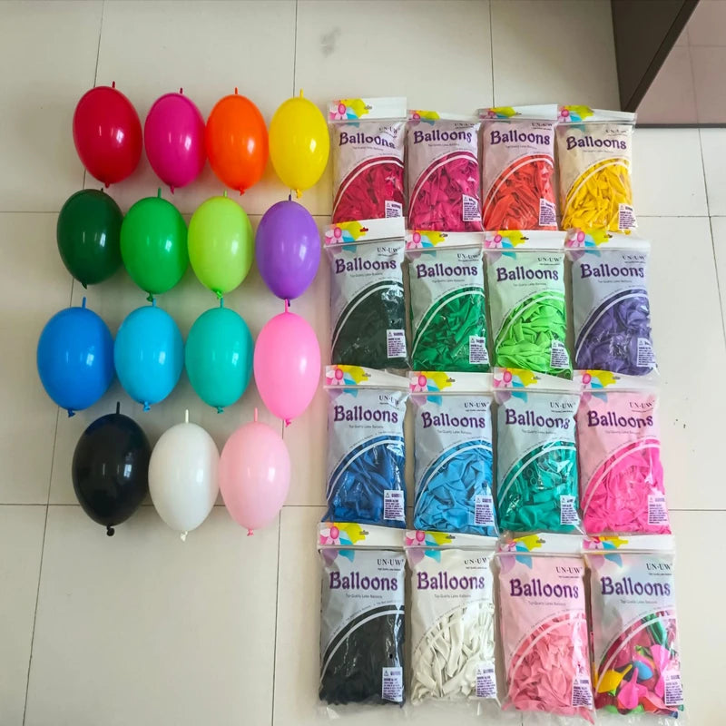 5/10/12 Inch 2.4g Tail Balloon Wedding Atmosphere Decoration Birthday Party Arch Connection Modeling Shop Opening Bar KTV Layout