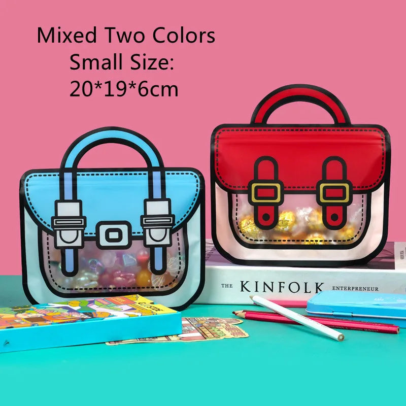 LBSISI Life,Backpack Plastic Bags For Candy Chocolate Cookie Nougat Biscuit Packing Gift Zipper Bags For Children Day,50pcs