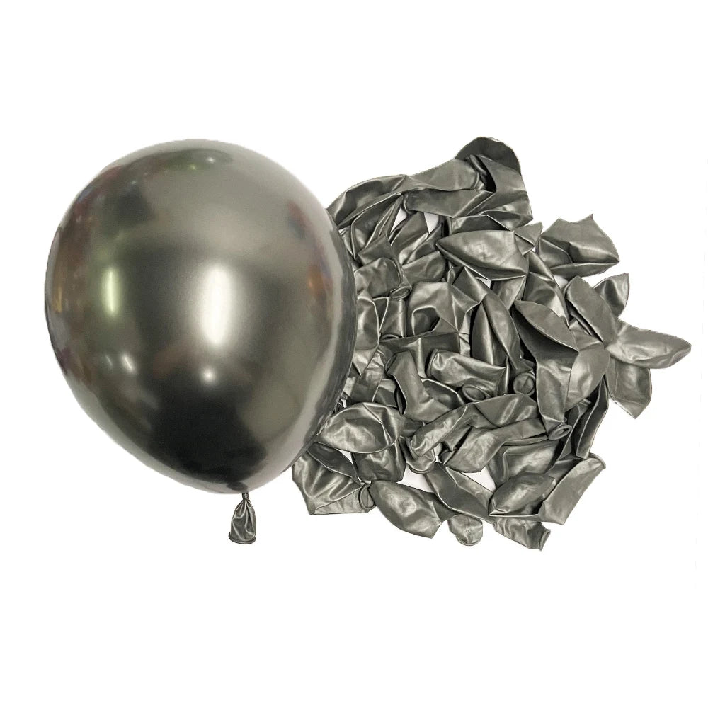 50/100Pcs Metal Balloons 5/10/12/18inch Rose Gold Metalli Silver Chrome Gold Latex Balloons Birthdays Wedding Christmas Decor