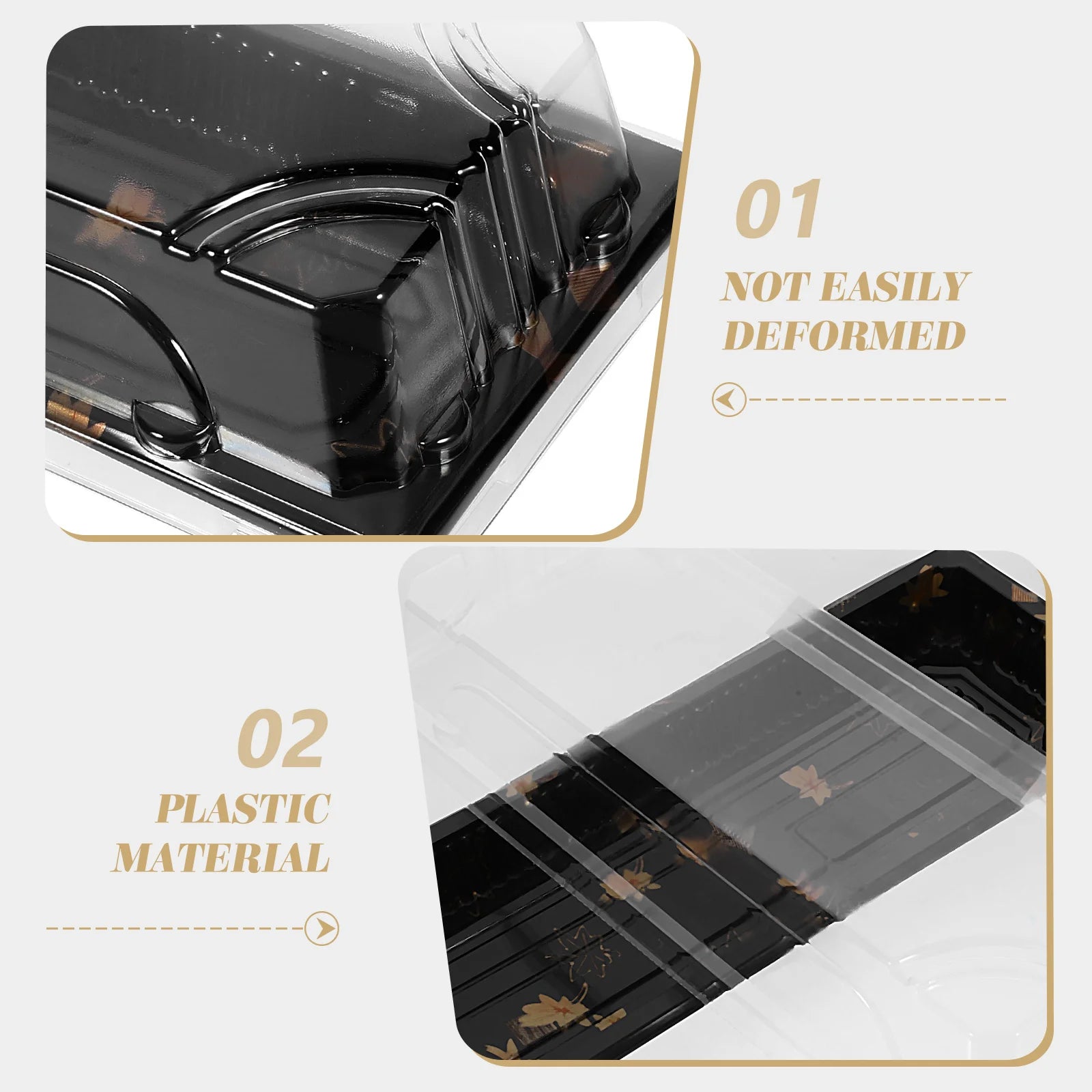 Premium Material Disposable Sushi Box Eco Friendly Packing Containers Carry Out Box Plastic Food Box Gift Boxes Take Away Boxes