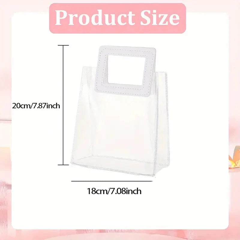 5/15 PVC Gift Bags Packing Bag with Handle Wedding Accessories Festival Souvenir Party Present Candy Jewelry Packaging Home