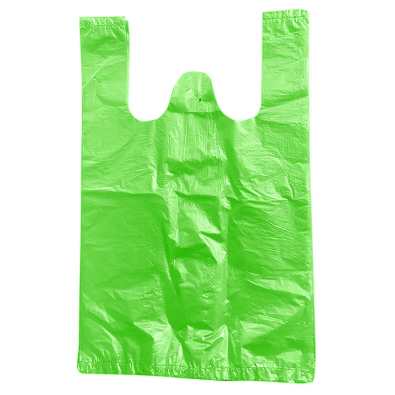 4 Colors Vest Plastic Bag Retail Supermarket Grocery Shopping Bag Takeaway Packing Bag Kitchen Clean Garbage Bag for 100pcs