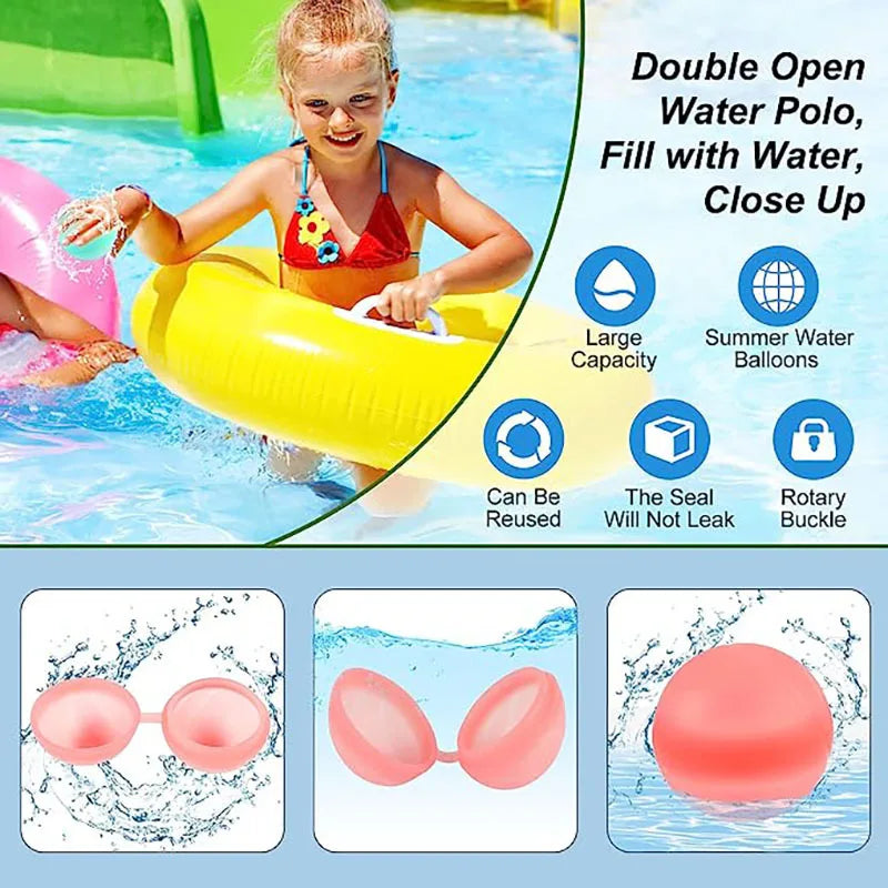 Reusable Water Bomb Balloons Outdoor Activities Fight Toys Pool Beach Bath Water Fun Balls Summer Party Games Kids Birthday Gift