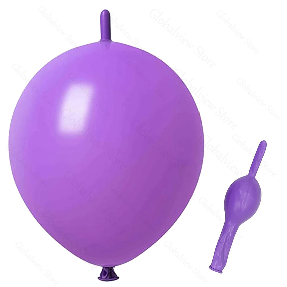 50/30/10Pcs Link Balloon Linking Balloons 6/12inch Metallic Chrome Latex Balloons for Birthday Christmas Wedding Party Decor