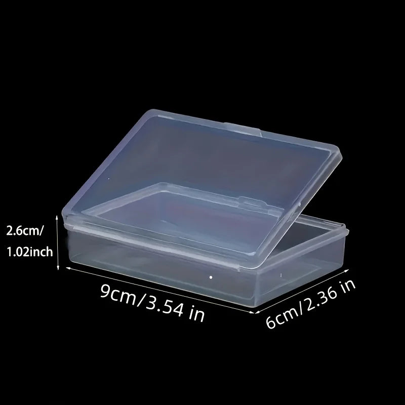3pcs Plastic Box Playing Cards Container PP Storage Case Packing Poker Box Transparent Desktop Tape Stickers Boxes Art Tool Case