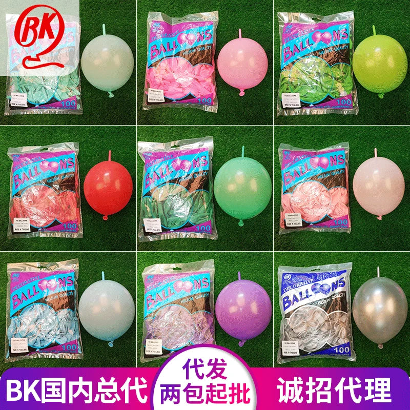 BK6 Inch Tail Latex Balloon Connection Decoration Balloon Wedding Party Decoration Birthday Anniversary