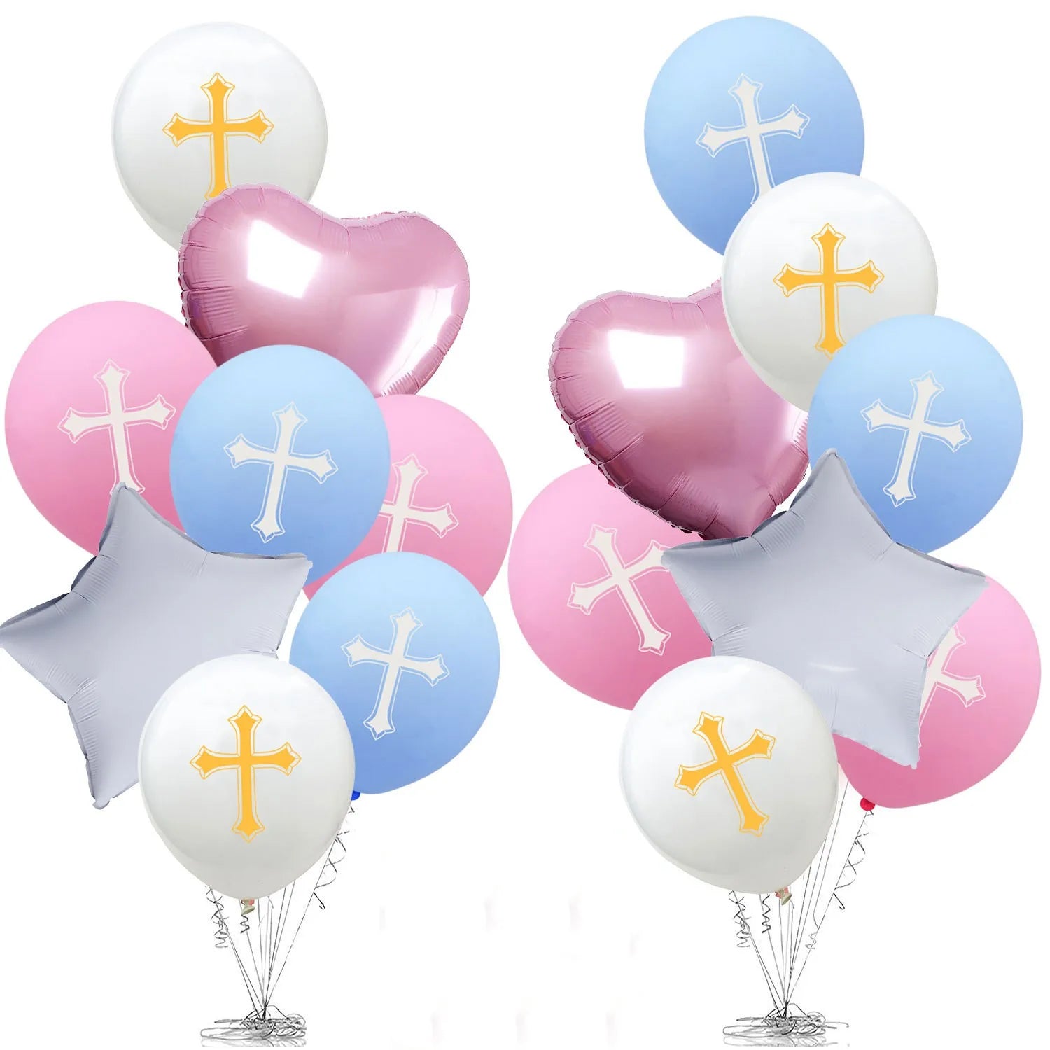 Balloon Easter Bless Cross Easter Balloons Party Easter Decoration Ballon Baptism Forked Holy Communion Favors Christen Decotion