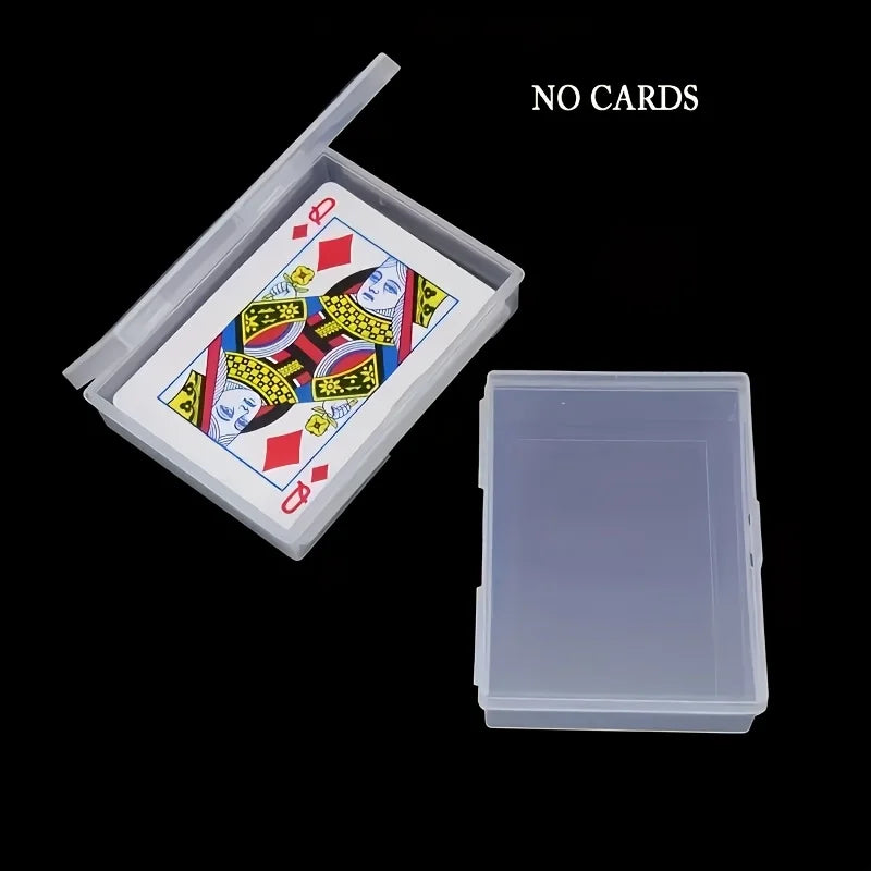 3pcs Plastic Box Playing Cards Container PP Storage Case Packing Poker Box Transparent Desktop Tape Stickers Boxes Art Tool Case