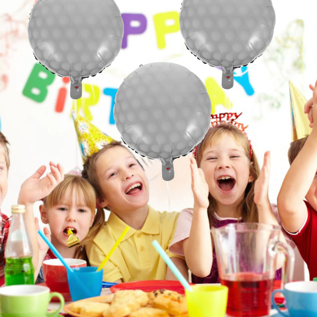 10Pcs Golf Ball Aluminum Foil Balloons Party Decorations Birthday Photo Props Golf Ball Balloons Party Decorations