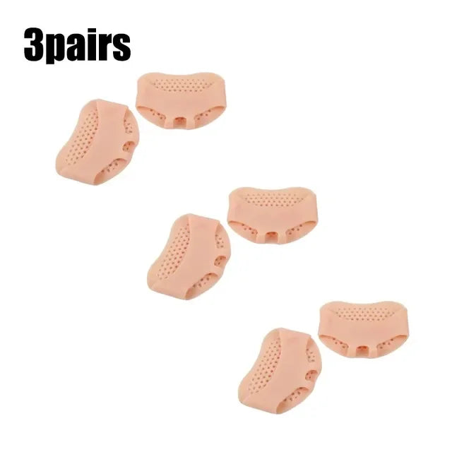 2/6pcs Silicone Metatarsal Pads Toe Separator Pain Relief Foot Pads Orthotics Foot Massage Insoles Forefoot Socks Foot Care Tool