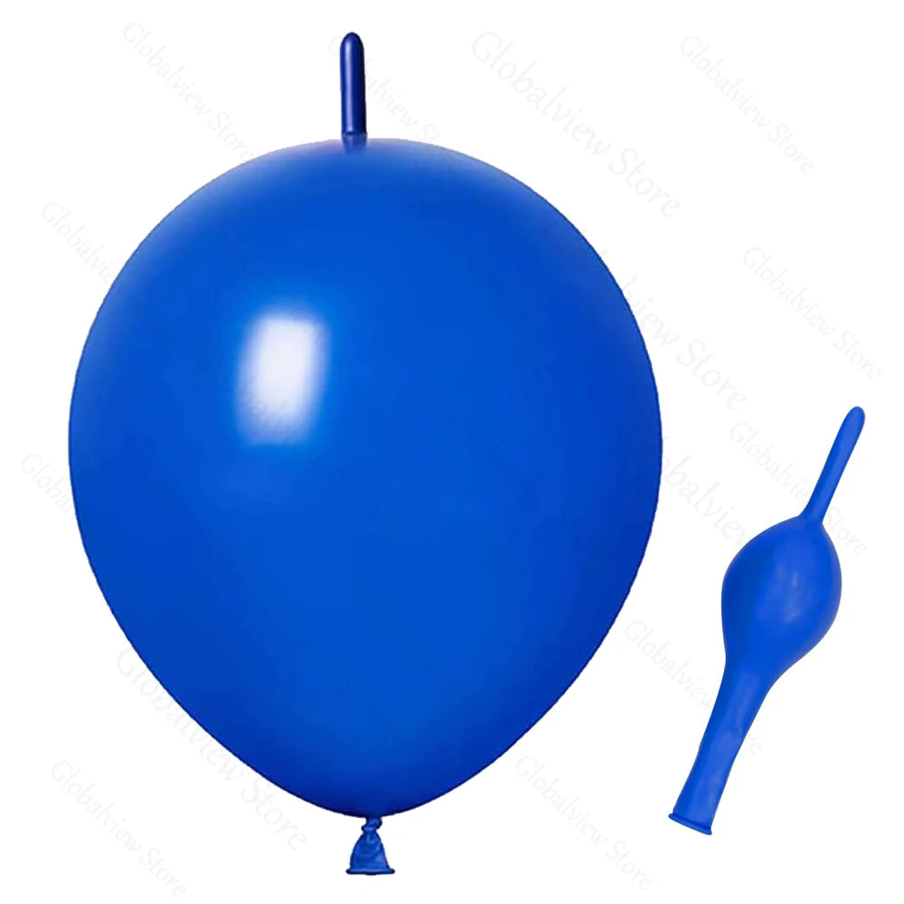 50/30/10Pcs Link Balloon Linking Balloons 6/12inch Metallic Chrome Latex Balloons for Birthday Christmas Wedding Party Decor