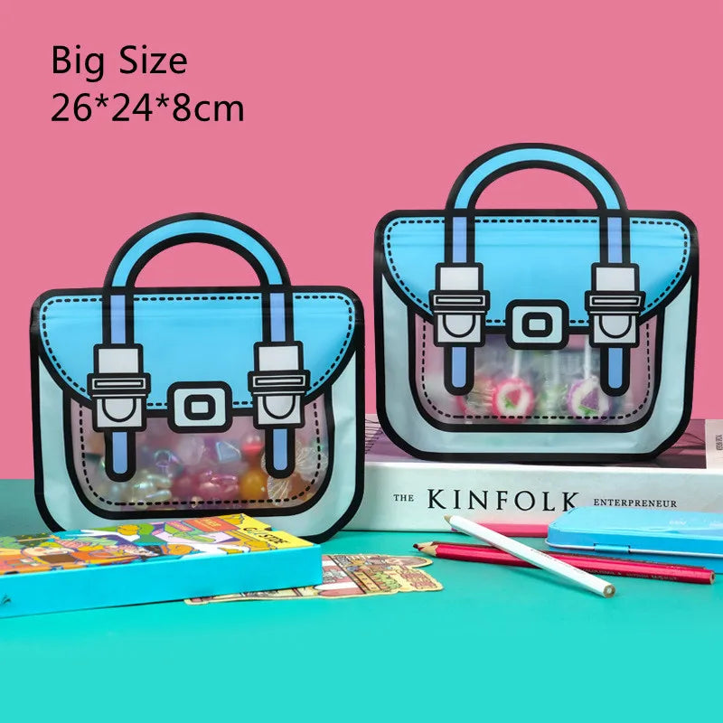 LBSISI Life,Backpack Plastic Bags For Candy Chocolate Cookie Nougat Biscuit Packing Gift Zipper Bags For Children Day,50pcs