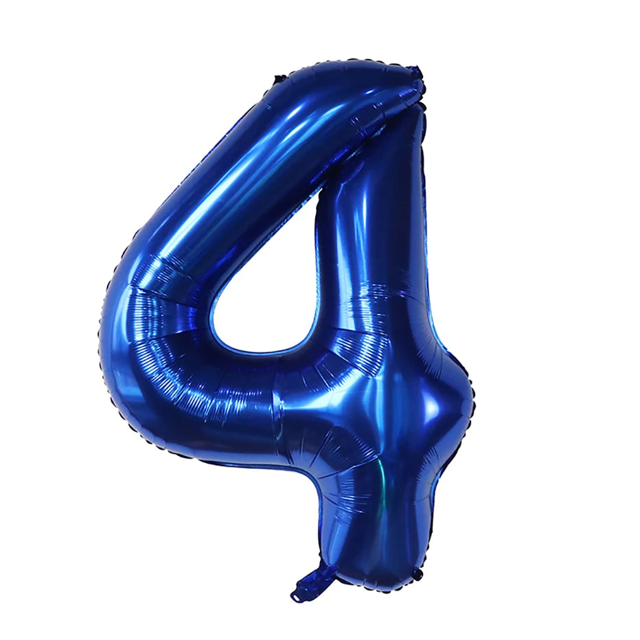 40Inch Dark Blue Number Foil Balloon 0-9 Digital Globos Children Birthday Party Decoration Baby Shower Toy Kids Graduation Gifts