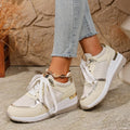 2025 Women Vulcanized Casual Platform Ladies Lightweight Sneakers Tennis Female Women Sneakers Lace-Up Wedge Sport New Shoes