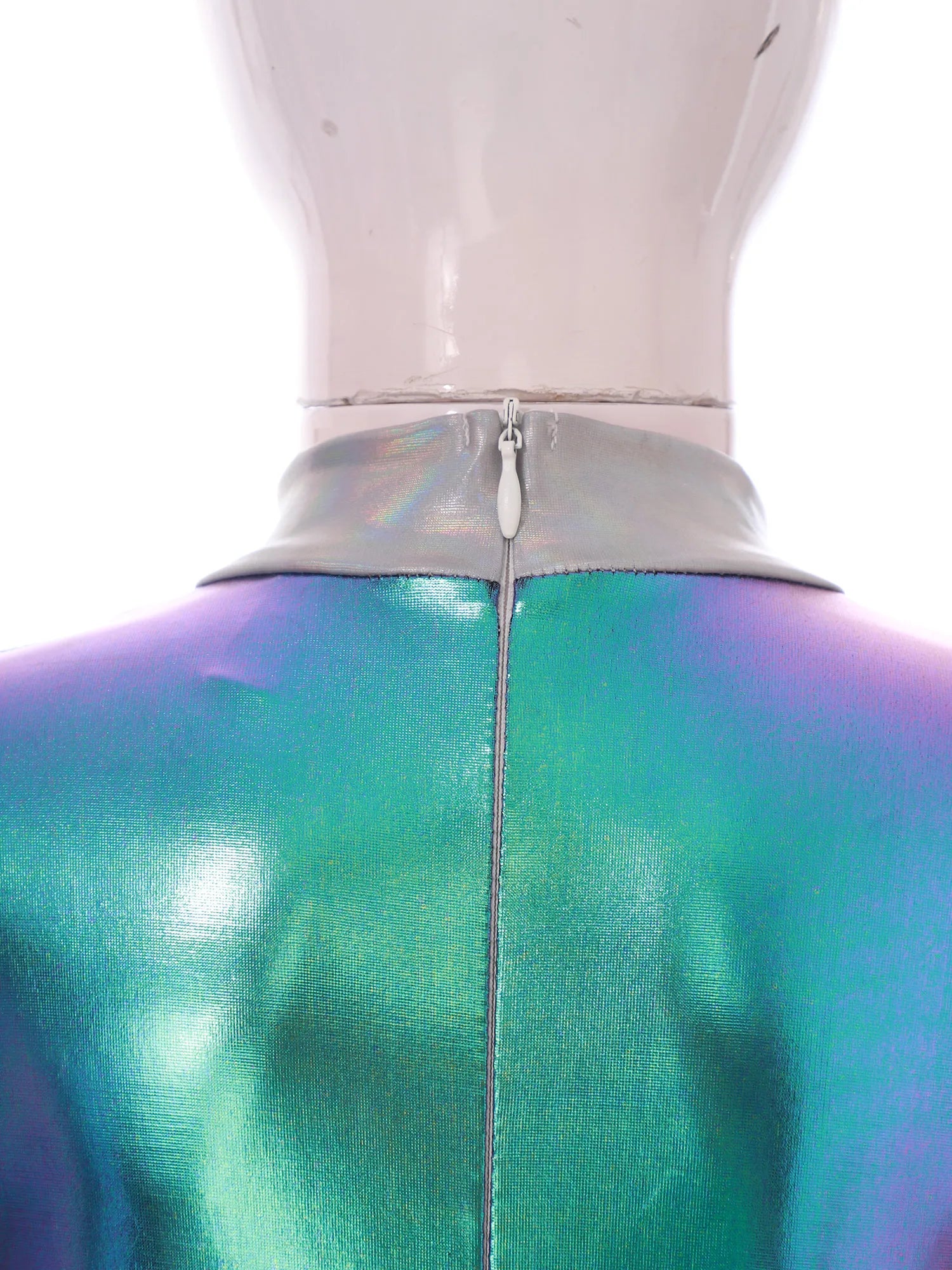 Kids Alien Cosplay Halloween Costume Shiny Bodysuit Astronaut Tech Theme Party Outfit Role Play Jumpsuit Astronaut Dress Up