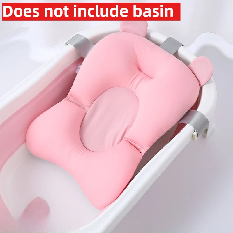 Baby Shower Lying Down Stand Newborn Baby Bath Net Bathtub Sponge Suspended Bath Pad Universal Mesh Bag Does Not Include Basin